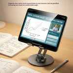 YESIDO C302 Desktop Tablet Stand 360 Degree Rotation 3-Axis Foldable Phone Holder Bracket