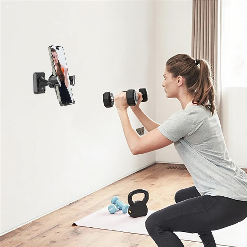 Wall Mount Phone Holder 360 Degree Adjustable Phone Stand for 4.7-7.2 Inch Smartphones