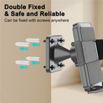 Wall-Mounted Phone Holder 360 Degree Adjustable Phone Stand for 4.7-7.2 Inch Smartphones Kitchen Bathroom Shower Mirror Phone Mount