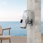 Wall-Mounted Phone Holder 360 Degree Adjustable Phone Stand for 4.7-7.2 Inch Smartphones Kitchen Bathroom Shower Mirror Phone Mount