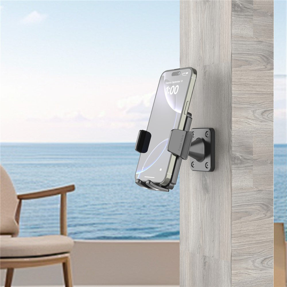 Wall-Mounted Phone Holder 360 Degree Adjustable Phone Stand for 4.7-7.2 Inch Smartphones Kitchen Bathroom Shower Mirror Phone Mount