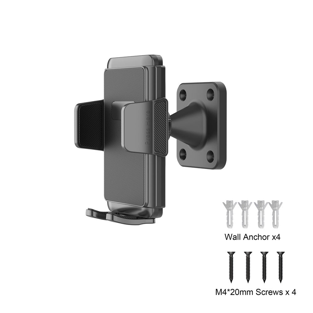 Wall-Mounted Phone Holder 360 Degree Adjustable Phone Stand for 4.7-7.2 Inch Smartphones Kitchen Bathroom Shower Mirror Phone Mount