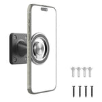 Wall Mounted Double Ring Magnetic Phone Holder 360 Degree Rotation Aluminum Alloy Cellphone Stand