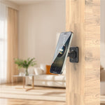 Wall Mounted Double Ring Magnetic Phone Holder 360 Degree Rotation Aluminum Alloy Cellphone Stand