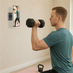 Wall Mounted Double Ring Magnetic Phone Holder 360 Degree Rotation Aluminum Alloy Cellphone Stand