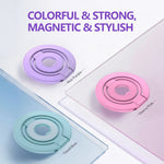 LEREACH LRFP-05 Magnetic Ring Holder Stand Triple Ring Adjustable Phone Grip Kickstand