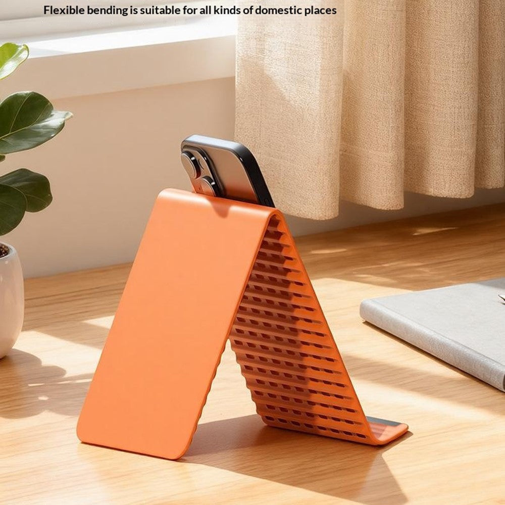Flexible Silicone Desktop Stand Universal Phone Tablet Foldable Lazy Bracket 2-in-1 Desktop Hanging Mount