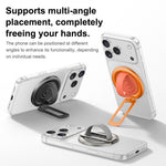 Foldable Magnetic Phone Ring Stand Liquid Silicone Aluminum Rotating Phone Holder for iPhone Android
