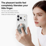 Foldable Magnetic Phone Ring Stand Liquid Silicone Aluminum Rotating Phone Holder for iPhone Android