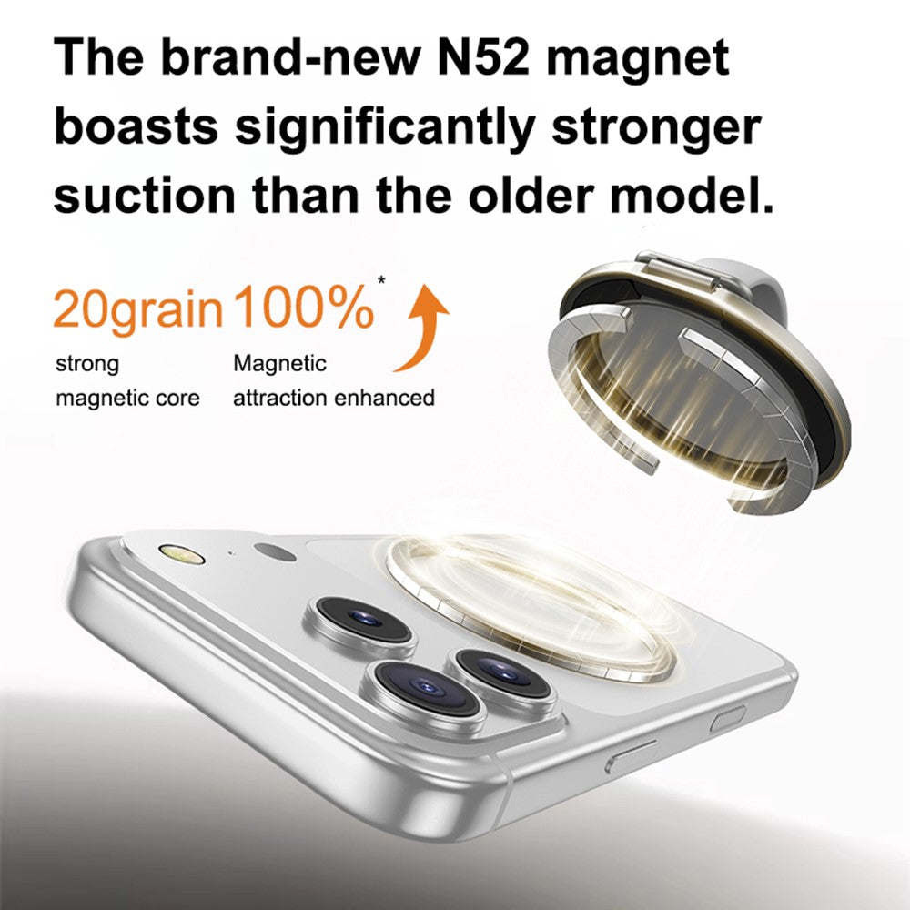 Foldable Magnetic Phone Ring Stand Liquid Silicone Aluminum Rotating Phone Holder for iPhone Android