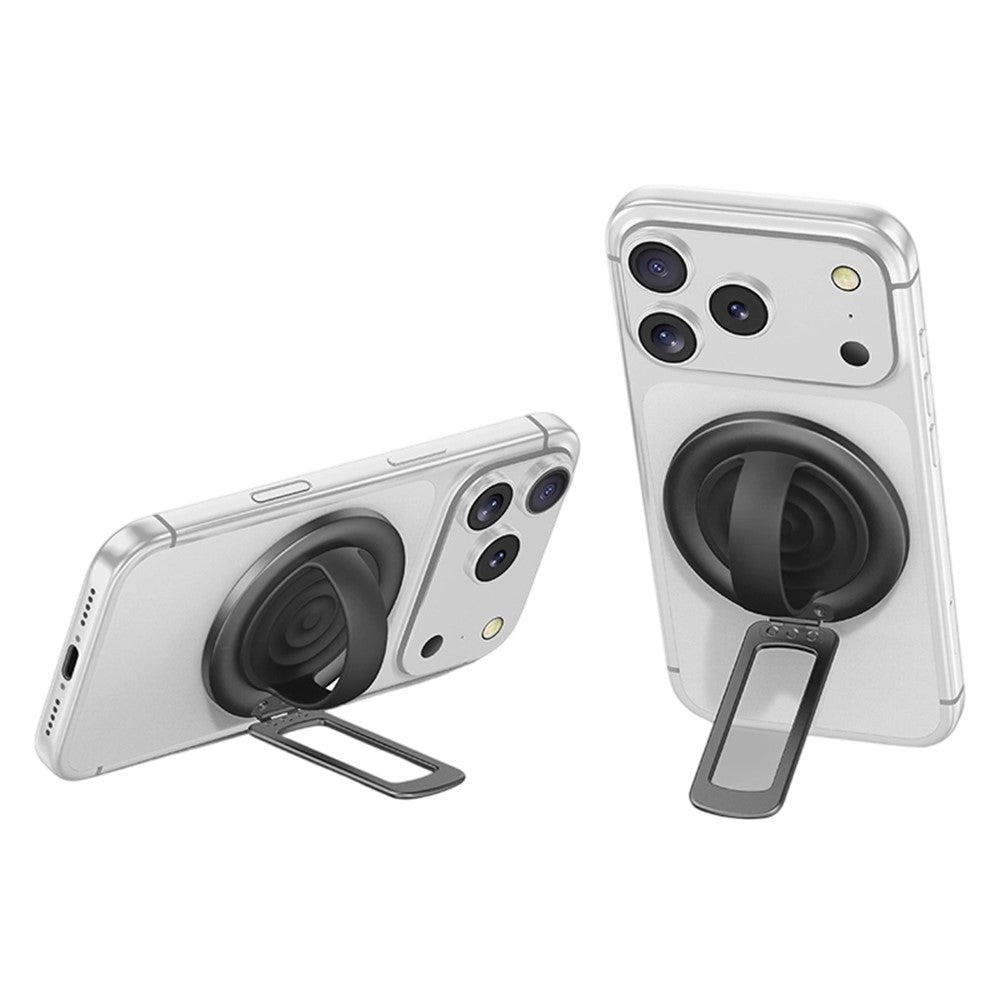 Foldable Magnetic Phone Ring Stand Liquid Silicone Aluminum Rotating Phone Holder for iPhone Android