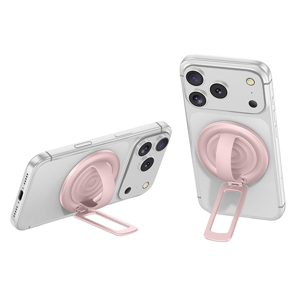 Foldable Magnetic Phone Ring Stand Liquid Silicone Aluminum Rotating Phone Holder for iPhone Android