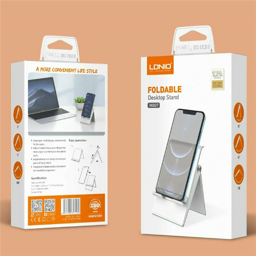LDNIO MG07 Foldable Desktop Phone Tablet Stand Adjustable Height Anti-slip Portable Holder for 4.7-12 Inch Devices