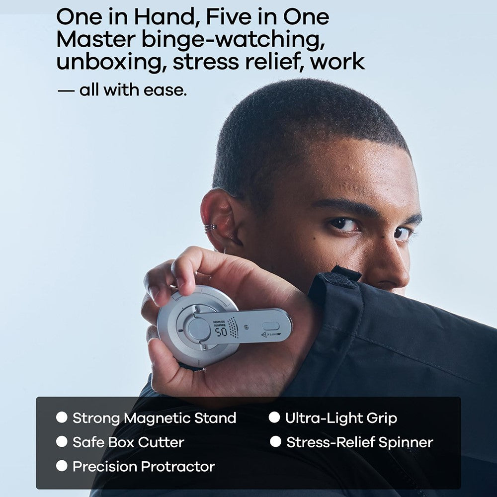 AULUMU G05 5-i-1 Magnetiskt mobilstativ Multiverktyg 360° Rotation Box Cutter Gradskiva Stressavlastande Leksak