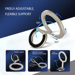 LEREACH LRFP-02 Magnetic Phone Ring Stand Dual Ring Rotating Phone Holder Grip