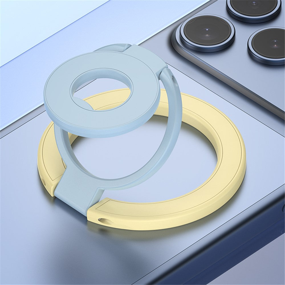 Magnetic Ring Stand Tri-Fold 360° Rotation Finger Ring Phone Kickstand Compatible with MagSafe