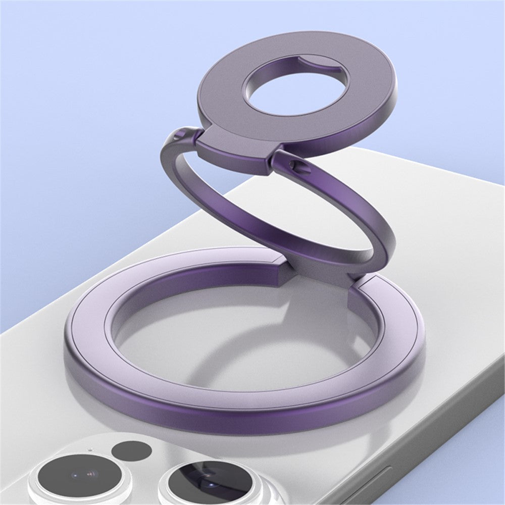 Magnetic Ring Stand Tri-Fold 360° Rotation Finger Ring Phone Kickstand Compatible with MagSafe