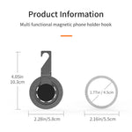 Multi-functional Magnetic Phone Stand Hook 360° Rotation Foldable Phone Ring Holder Buckle for iPhone Android