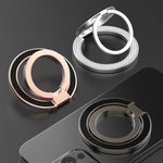 Magnetic Phone Ring Stand Compatible with MagSafe Foldable Carbon Fiber Rotation Finger Grip Holder