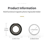 Magnetic Phone Ring Stand Compatible with MagSafe Foldable Carbon Fiber Rotation Finger Grip Holder