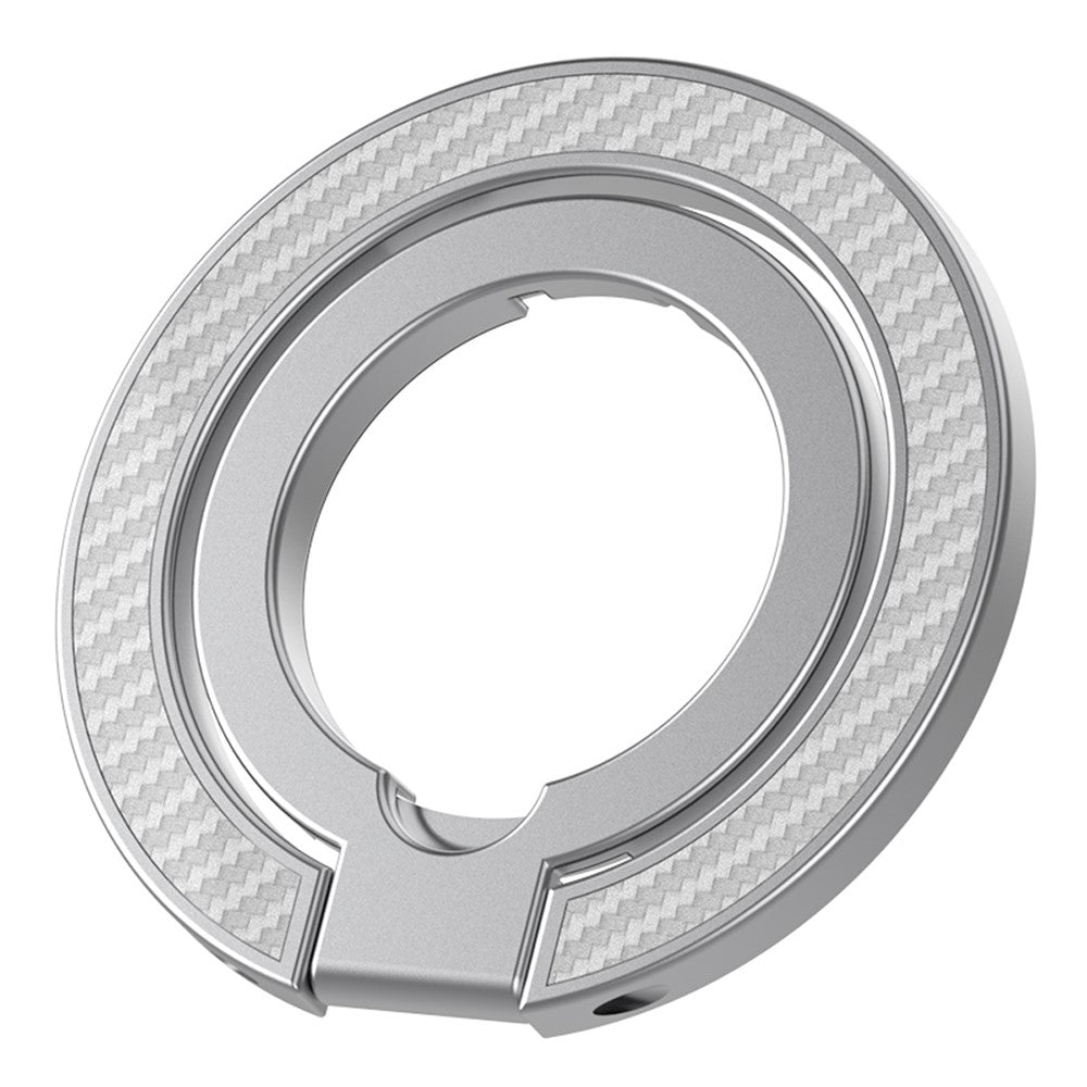Magnetic Phone Ring Stand Compatible with MagSafe Foldable Carbon Fiber Rotation Finger Grip Holder