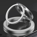 Magnetic Phone Ring Stand Compatible with MagSafe Foldable Carbon Fiber Rotation Finger Grip Holder
