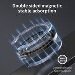 Magnetic Phone Ring Stand Compatible with MagSafe Foldable Carbon Fiber Rotation Finger Grip Holder