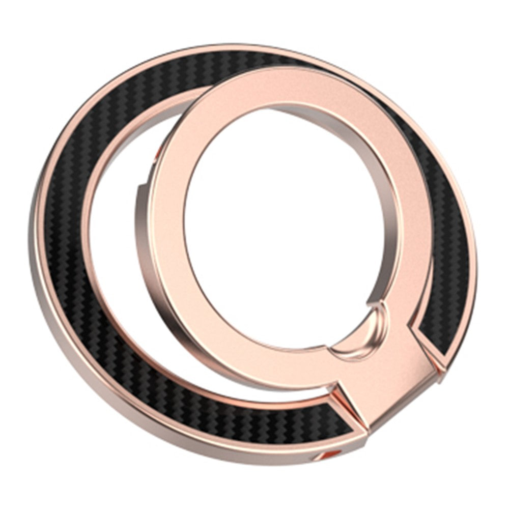 Magnetic Phone Ring Stand Compatible with MagSafe Foldable Carbon Fiber Rotation Finger Grip Holder