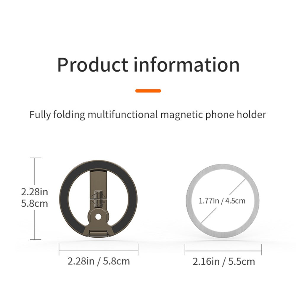 Multi-functional Magnetic Phone Stand Compatible with MagSafe 360 Degree Rotation Foldable Phone Holder with 1 / 4 Screw Hole