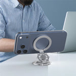 Magnetic Ring Holder Rotating Phone Stand Zinc Alloy Desktop Support Compatible with MagSafe