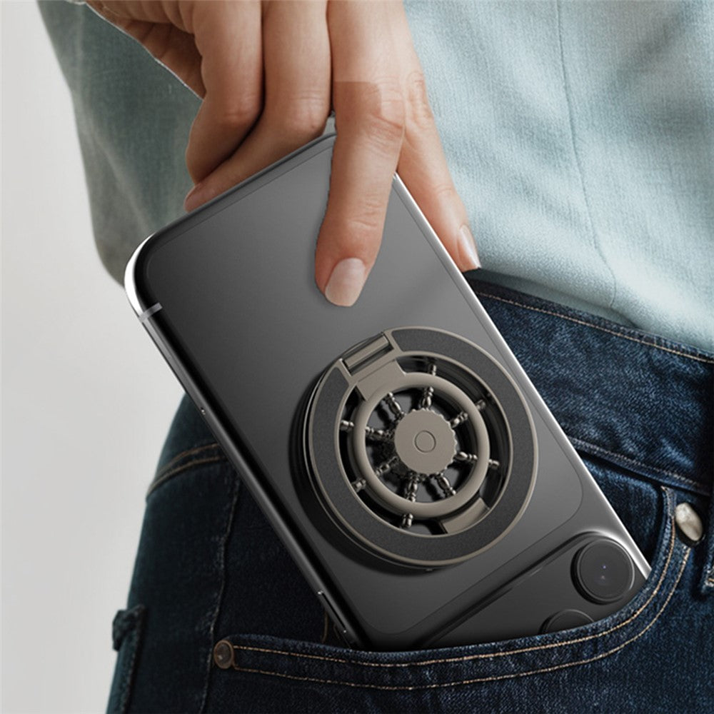 Magnetic Ring Holder Rotating Phone Stand Zinc Alloy Desktop Support Compatible with MagSafe