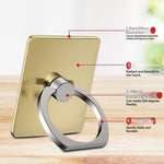Multifunctional Ring Holder Stand for Phone Desktop Adhesive Metal Finger Grip Kickstand