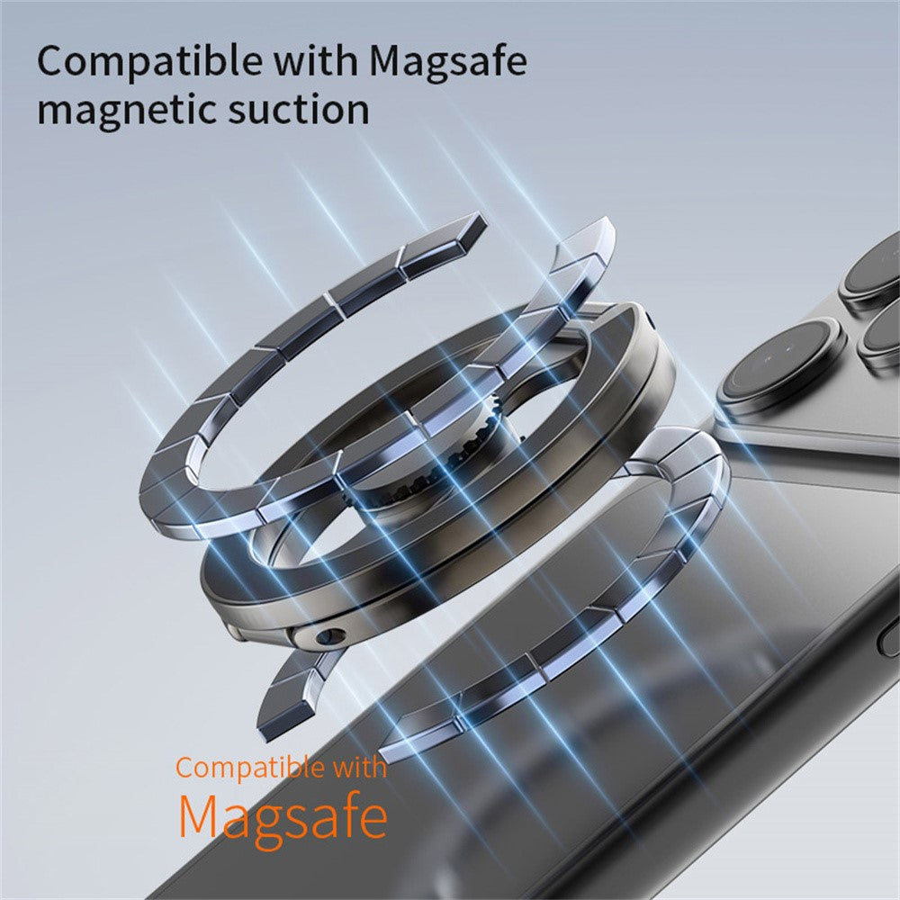 Elektropläterad finish Magnetisk fingertoppsgyro Magnetisk hållare mobilring Kickstand Kompatibel med MagSafe