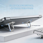 LEREACH AirLift Series StarStep Edition 2Pcs Laptop Stand Aluminum Alloy + Silicone Foldable Stand for Travel Commute Work
