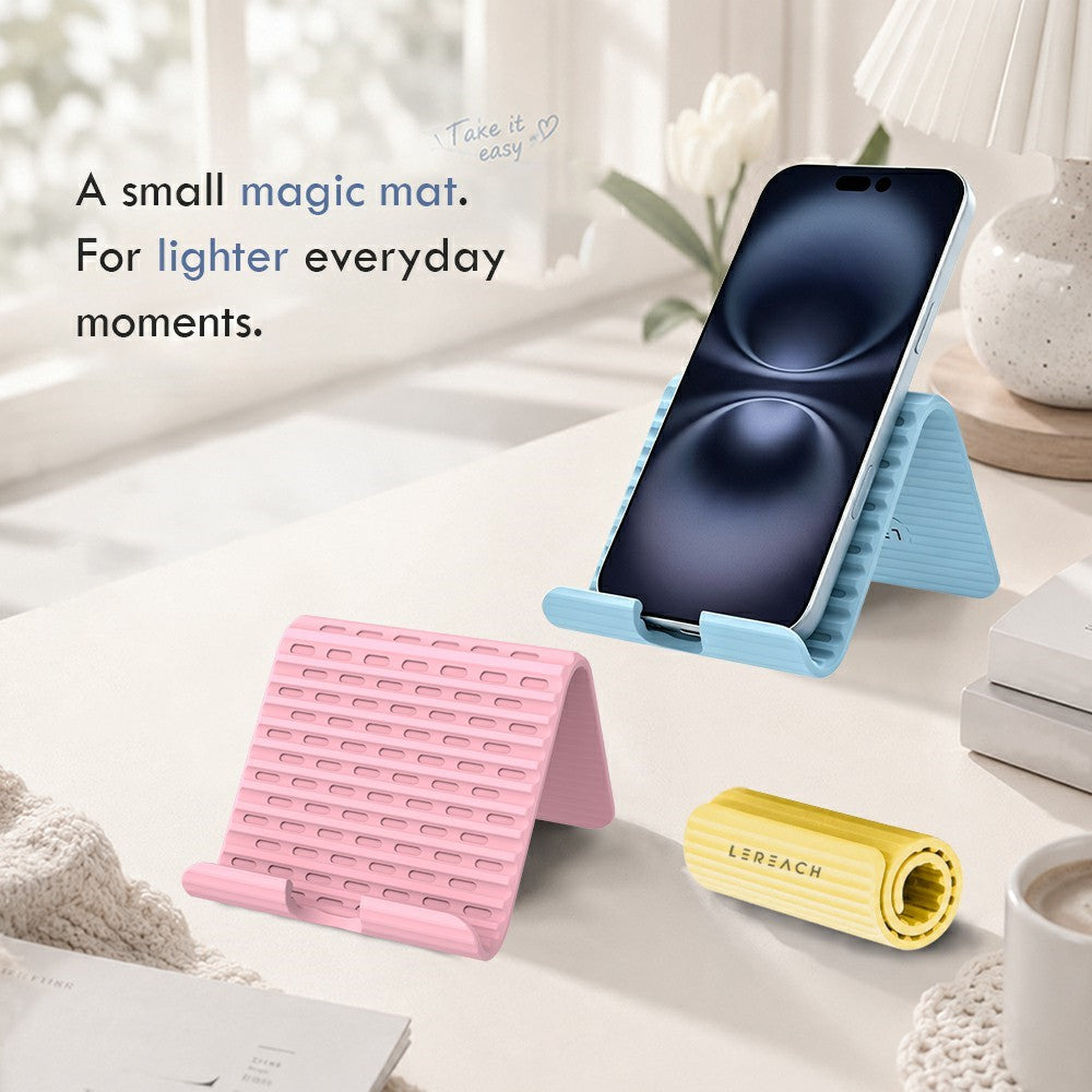 LEREACH LRFP-14 AirLift Series MagicMat Stand Foldable Bendable Silicone + Aluminum Phone Tablet Stand Holder
