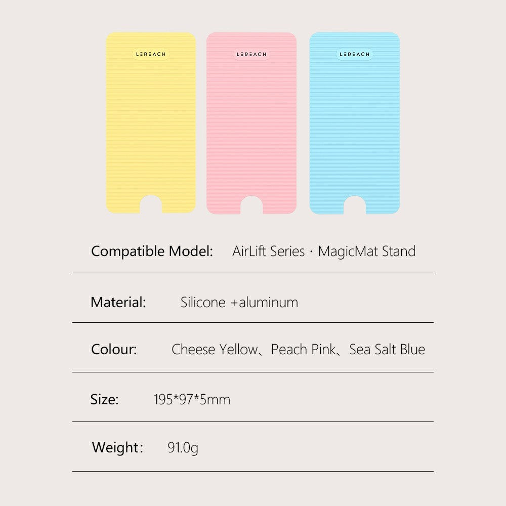 LEREACH LRFP-14 AirLift Series MagicMat Stand Foldable Bendable Silicone + Aluminum Phone Tablet Stand Holder