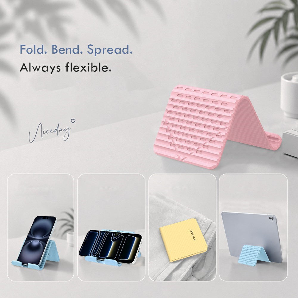 LEREACH LRFP-14 AirLift Series MagicMat Stand Foldable Bendable Silicone + Aluminum Phone Tablet Stand Holder
