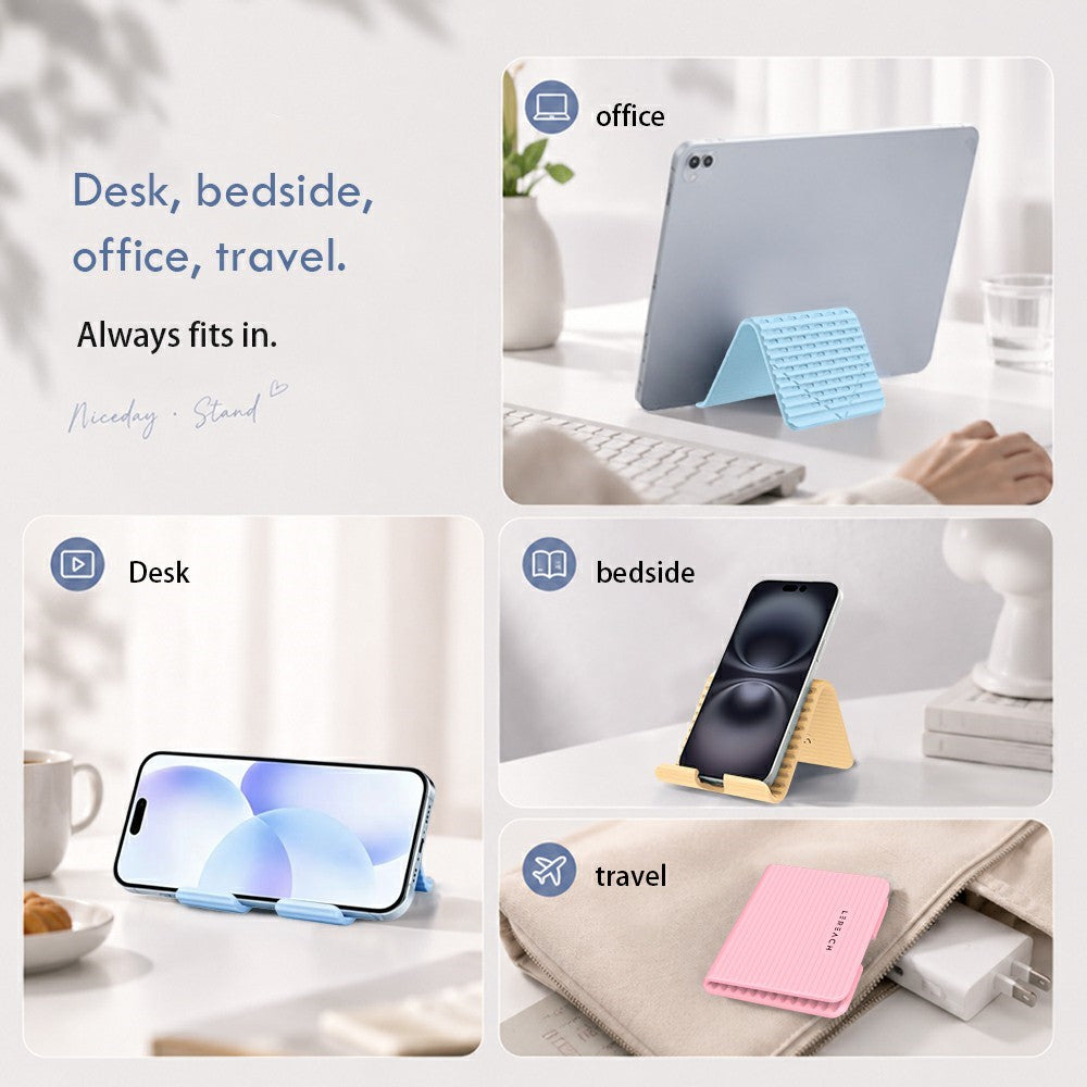 LEREACH LRFP-14 AirLift Series MagicMat Stand Foldable Bendable Silicone + Aluminum Phone Tablet Stand Holder