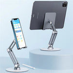 BONERUY L06X Aluminum Alloy Phone Tablet Stand 360 Degree Rotating Multi-Angle Adjustable Desktop Stand for Smartphone Tablet