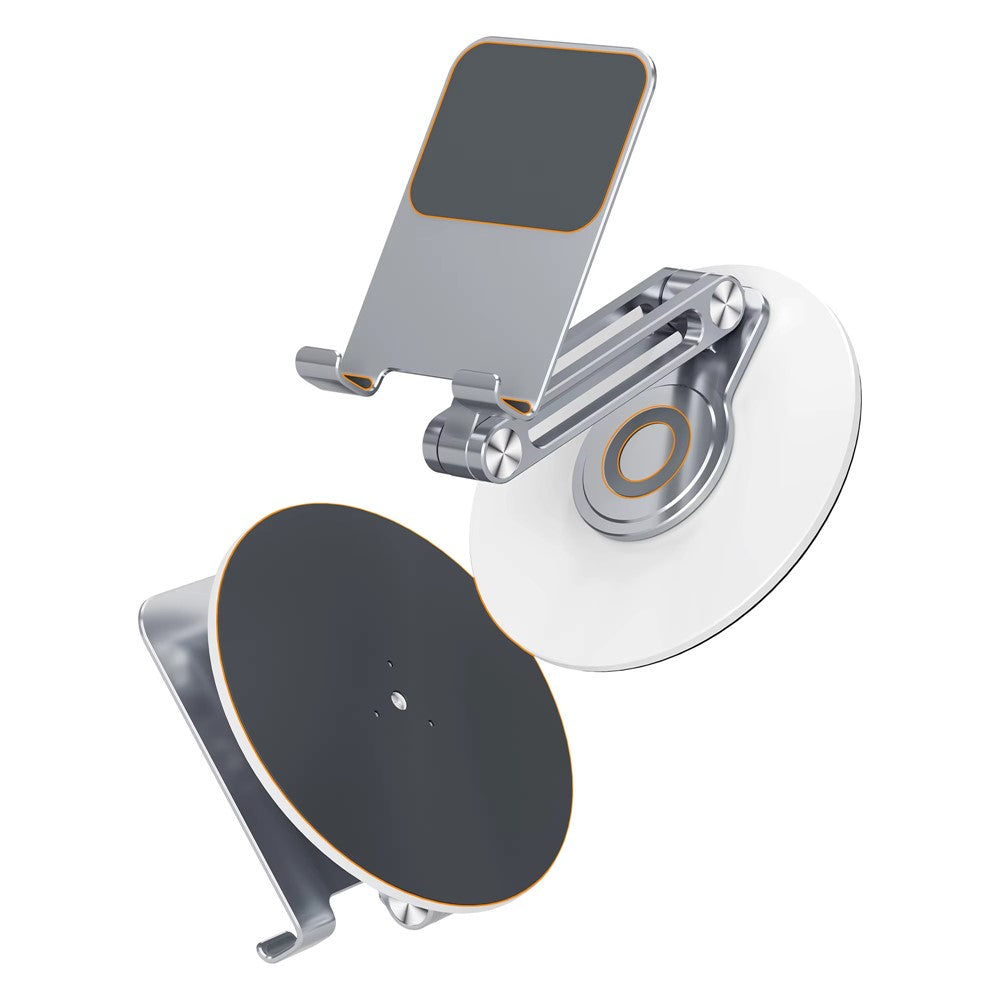 BONERUY L06X Aluminum Alloy Phone Tablet Stand 360 Degree Rotating Multi-Angle Adjustable Desktop Stand for Smartphone Tablet