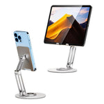 BONERUY L06X Aluminum Alloy Phone Tablet Stand 360 Degree Rotating Multi-Angle Adjustable Desktop Stand for Smartphone Tablet