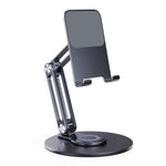 BONERUY L06X Aluminum Alloy Phone Tablet Stand 360 Degree Rotating Multi-Angle Adjustable Desktop Stand for Smartphone Tablet