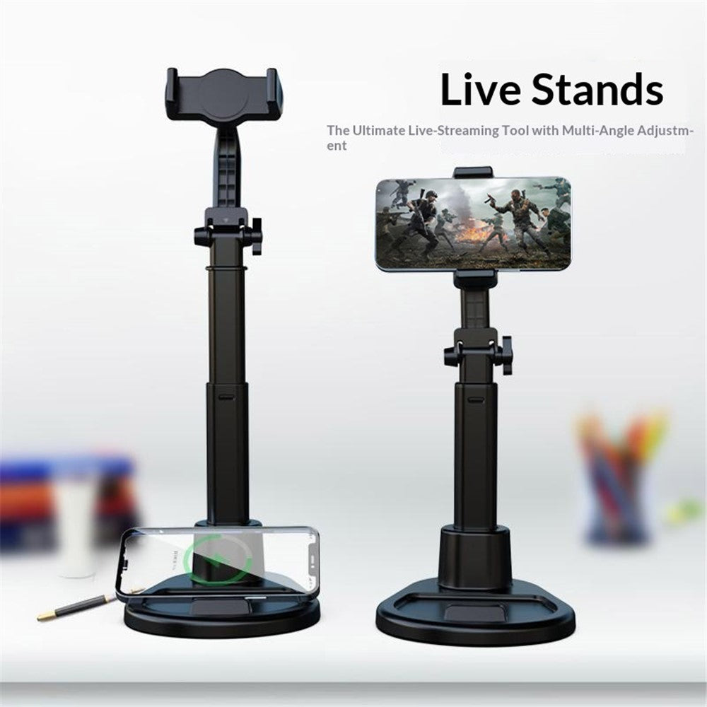 T13-2 Mobilmobil Livestativ Multivinkeljusterbart skrivbordsstativ för livestreaming