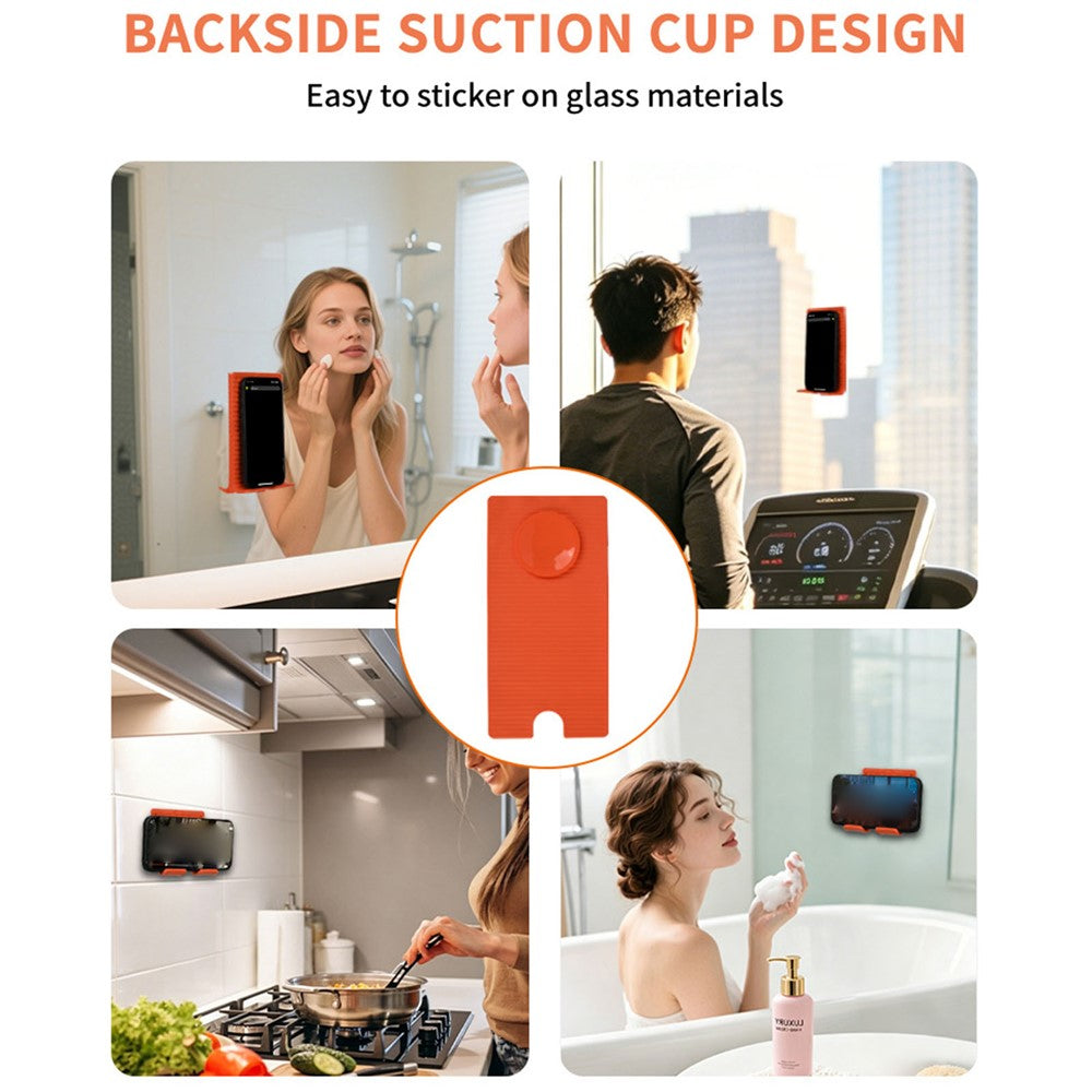 Phone Tablet Stand Flexible Foldable Silicone Suction Cup Adjustable Angle Rollable Holder for Travel Workout Desk