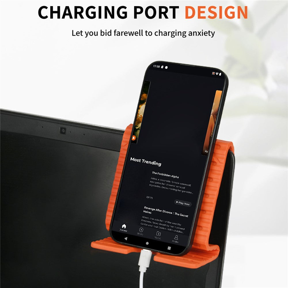Phone Tablet Stand Flexible Foldable Silicone Suction Cup Adjustable Angle Rollable Holder for Travel Workout Desk