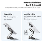 ESSAGER ES-ZJ43 Suction Cup Magnetic Phone Holder 3-Axis Adjustable Stand for Car Dashboard Desktop