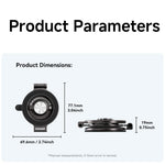 ESSAGER ES-ZJ43 Suction Cup Magnetic Phone Holder 3-Axis Adjustable Stand for Car Dashboard Desktop
