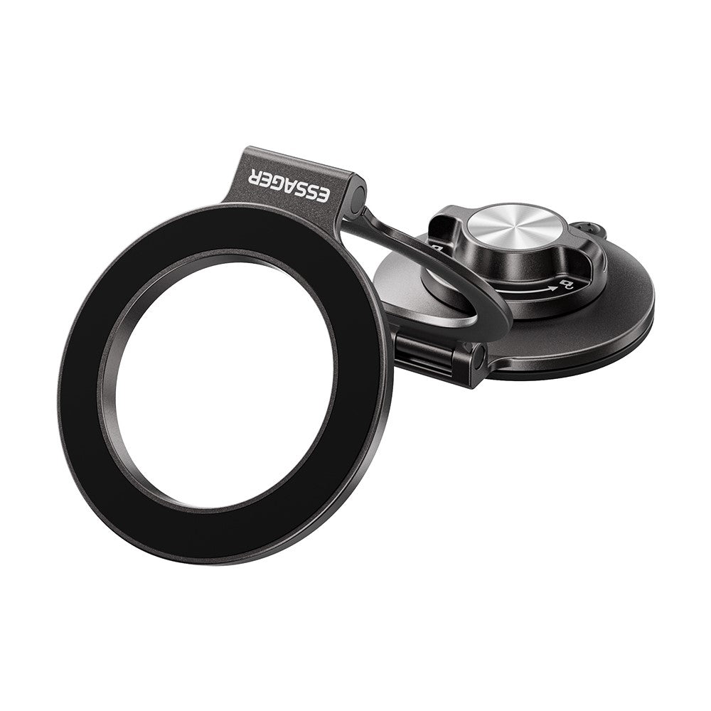 ESSAGER ES-ZJ43 Suction Cup Magnetic Phone Holder 3-Axis Adjustable Stand for Car Dashboard Desktop