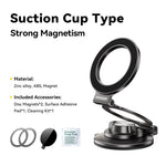 ESSAGER ES-ZJ43 Suction Cup Magnetic Phone Holder 3-Axis Adjustable Stand for Car Dashboard Desktop