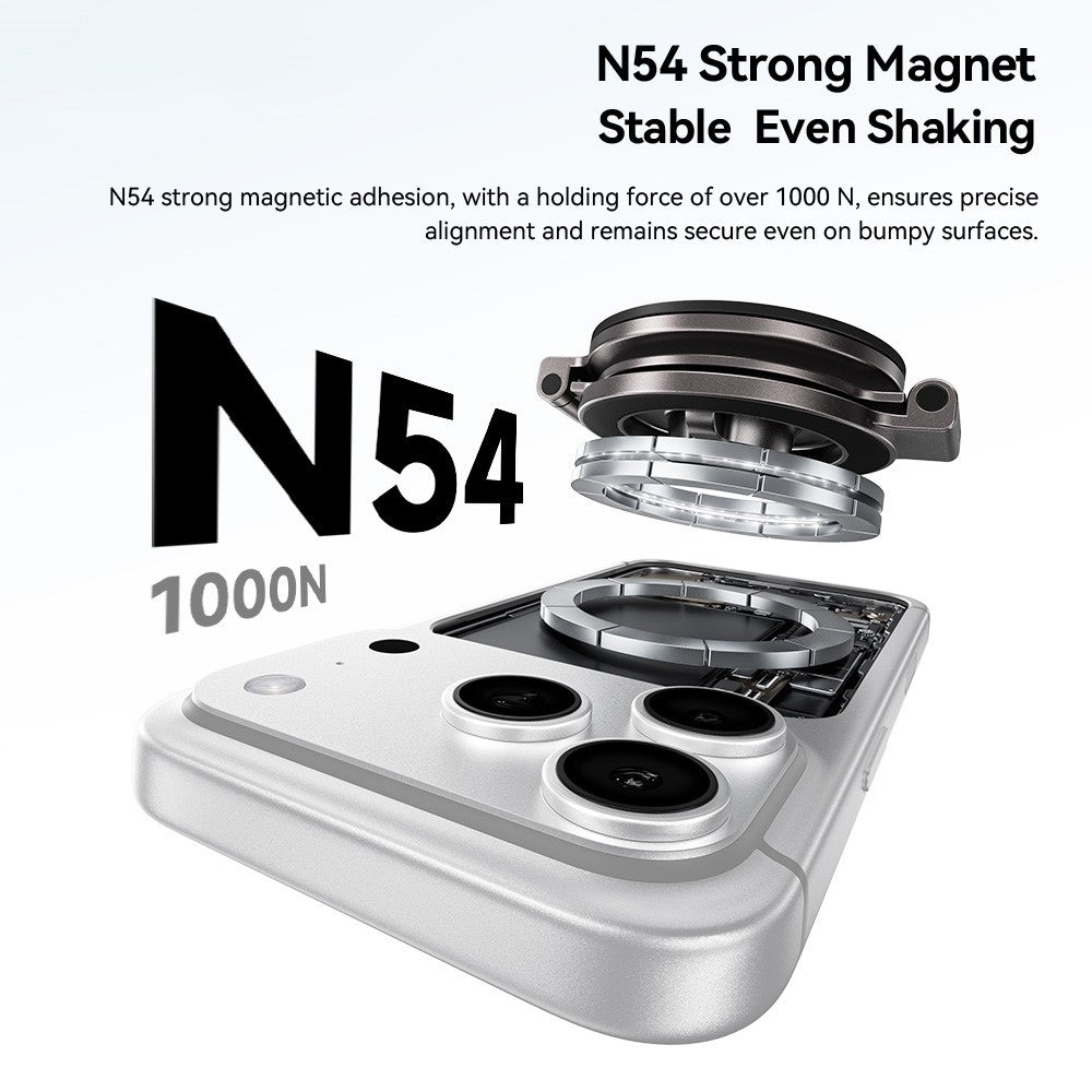 ESSAGER ES-ZJ43 Suction Cup Magnetic Phone Holder 3-Axis Adjustable Stand for Car Dashboard Desktop